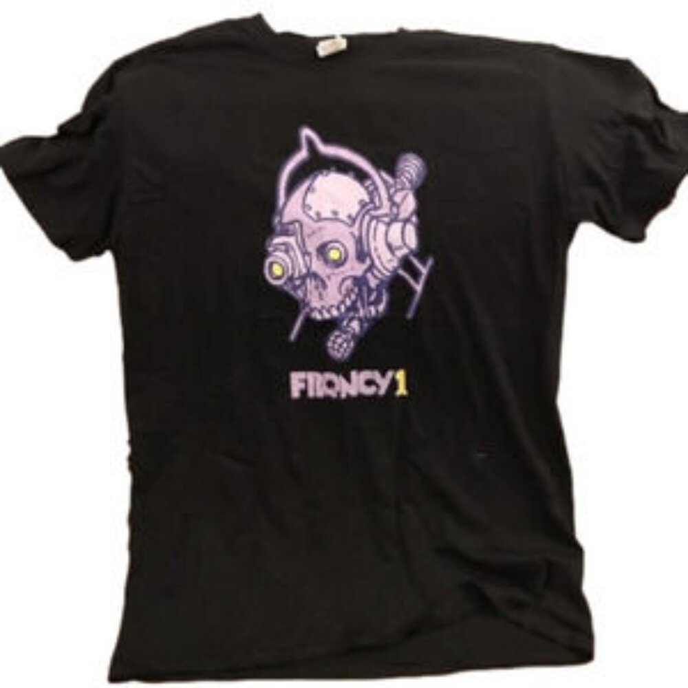 ANGLERFISH T-shirt. Black and purple. Size M.